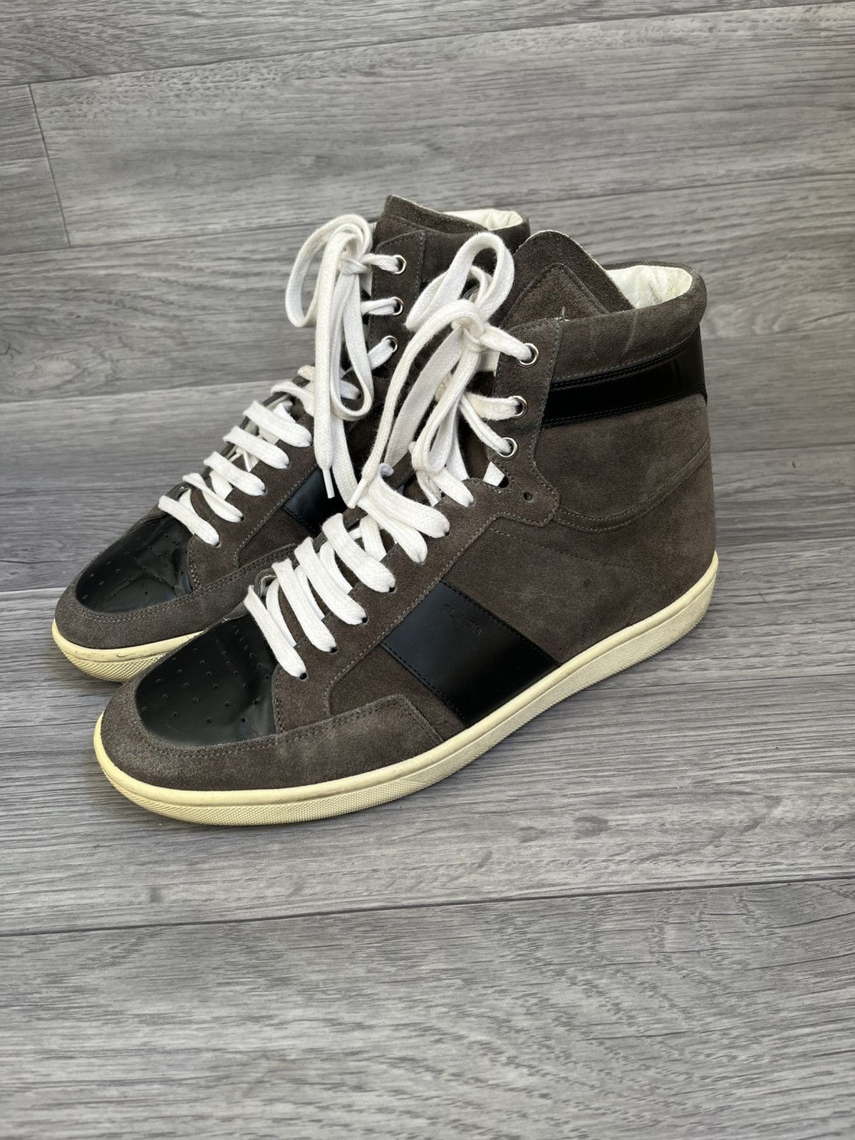 Saint laurent Sl 10 hi-top leather sneakers sz 41