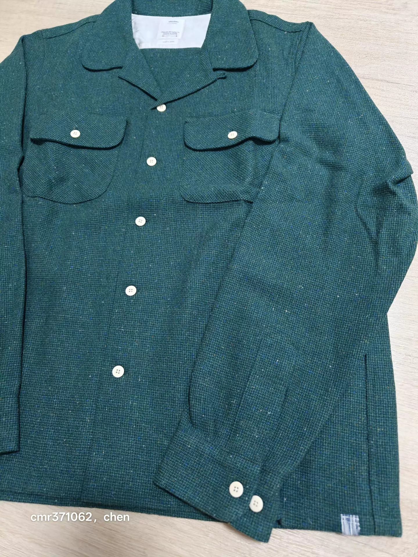 Visvim VISVIM 22AW BOOMER SHIRT L/S DONEGAL WOOL GREEN Size US L / EU 52-54 / 3 - 3 Thumbnail