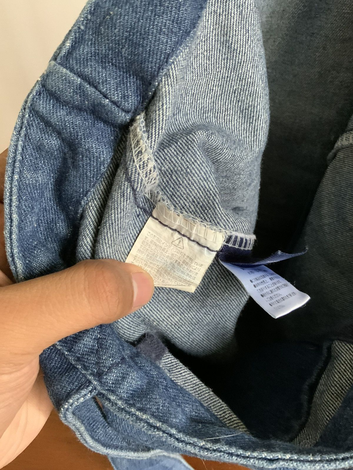 Japanese Brand Fuck You Disconchi Indigo Denim Tote Bag Size ONE SIZE - 11 Thumbnail