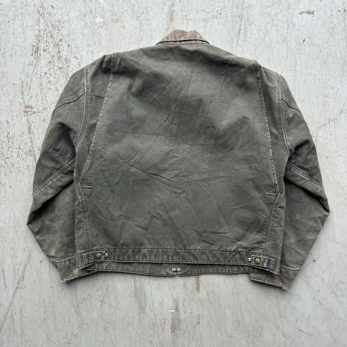 Carhartt × Vintage Faded Moss Green Vintage Carhartt Detroit Jacket J97 MOS Size US XL / EU 56 / 4 - 6 Thumbnail