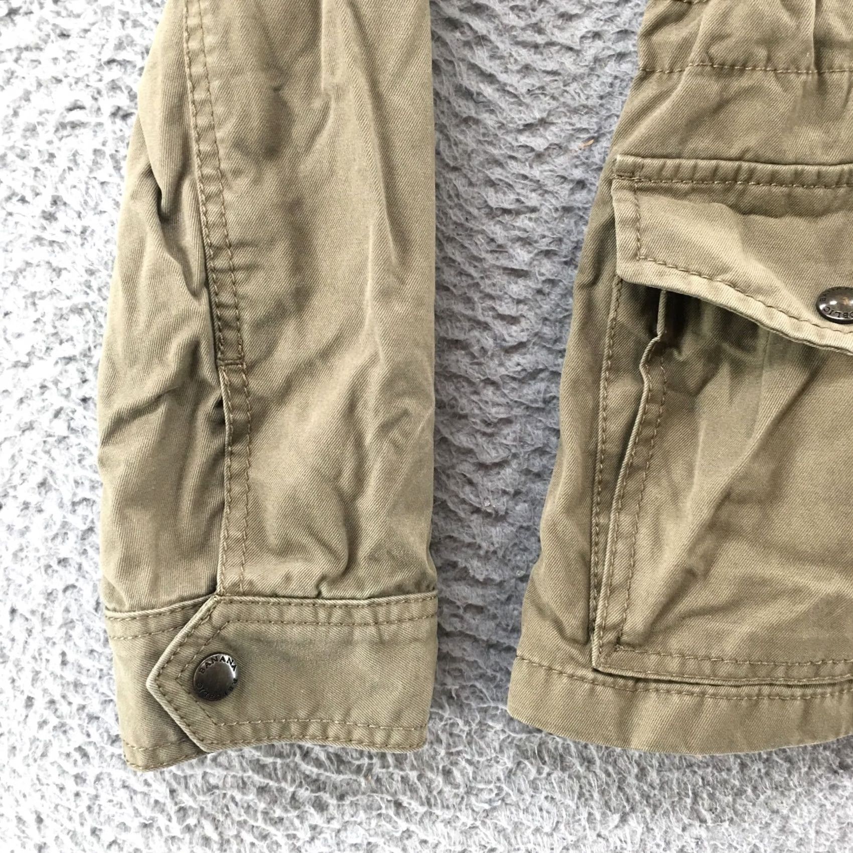 Banana Republic Banana Republic Utility Jacket Womens XS Green Snap Buttons Pocket Casual Collar Jacket Size XS / US 0-2 / IT 36-38 - 6 Thumbnail