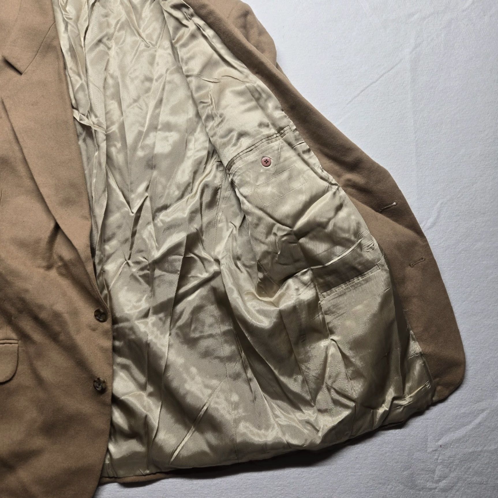 Vintage Men's Suit Jacket / Blazer Brown Dress / Casual Jacket Size 46L Long Size 46R - 2 Thumbnail
