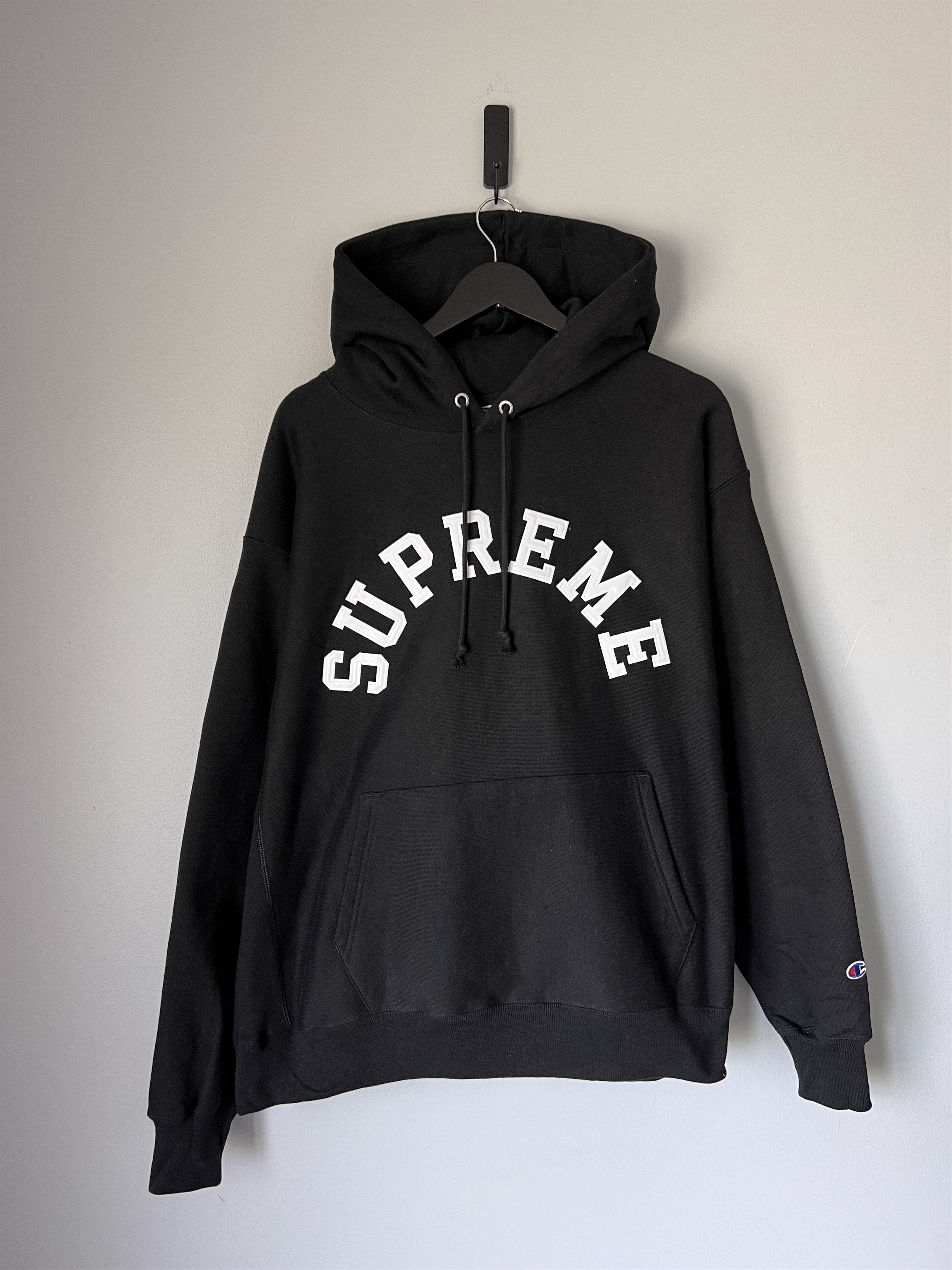 Champion × Supreme Champion Supreme Hoodie Big Logo Back Hit | Grailed