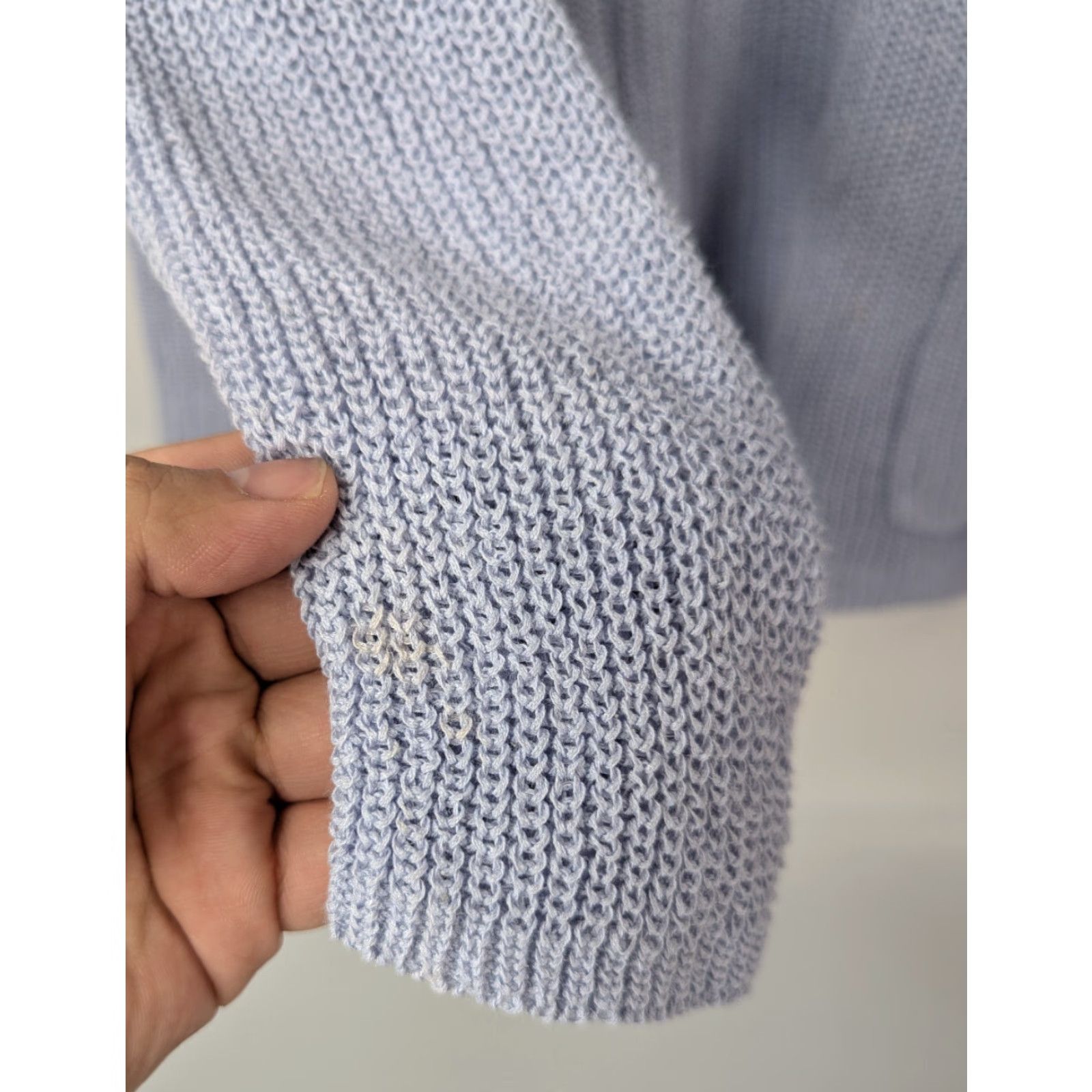 Eileen Fisher Eileen Fisher Blue Cardigan Open Front Size Medium Linen Cotton Blend Women Sweater Size M / US 6-8 / IT 42-44 - 4 Thumbnail