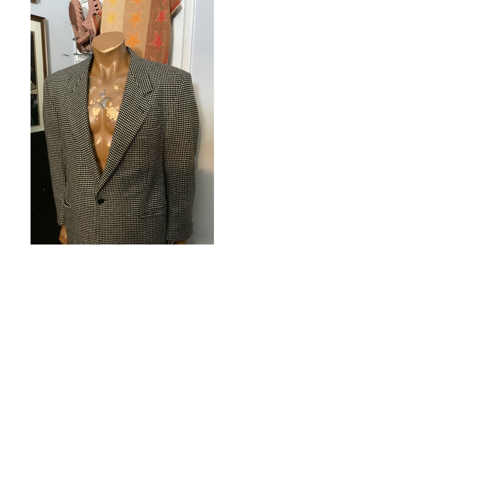 Versace VINTAGE V2 Versace Polka Dot Wool One Button Evening Sportscoat Blazer Jacket Mens 52R 1980s Size 52R - 9 Thumbnail
