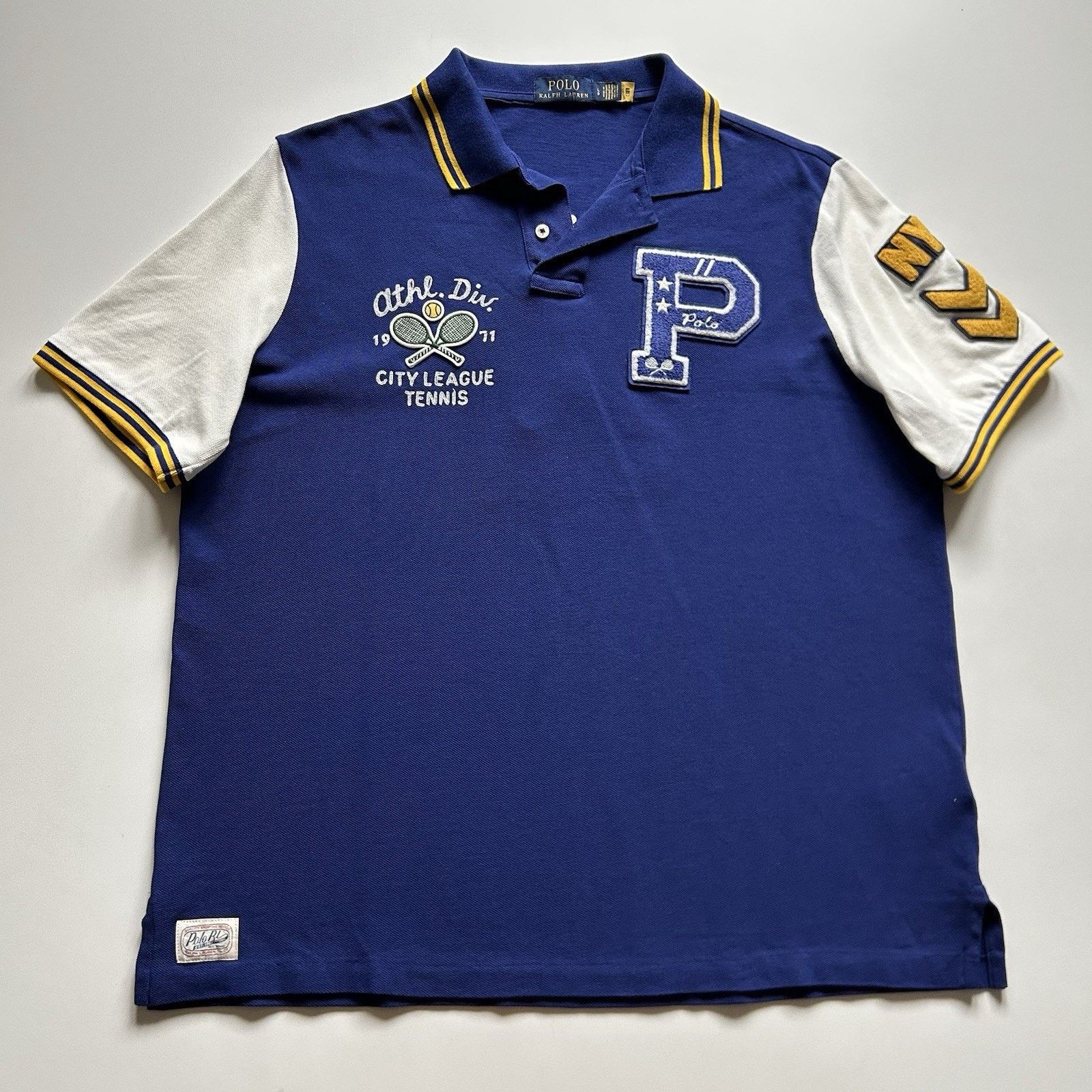 Polo Ralph Lauren Varsity Polo Shirt Large Letterman Rare