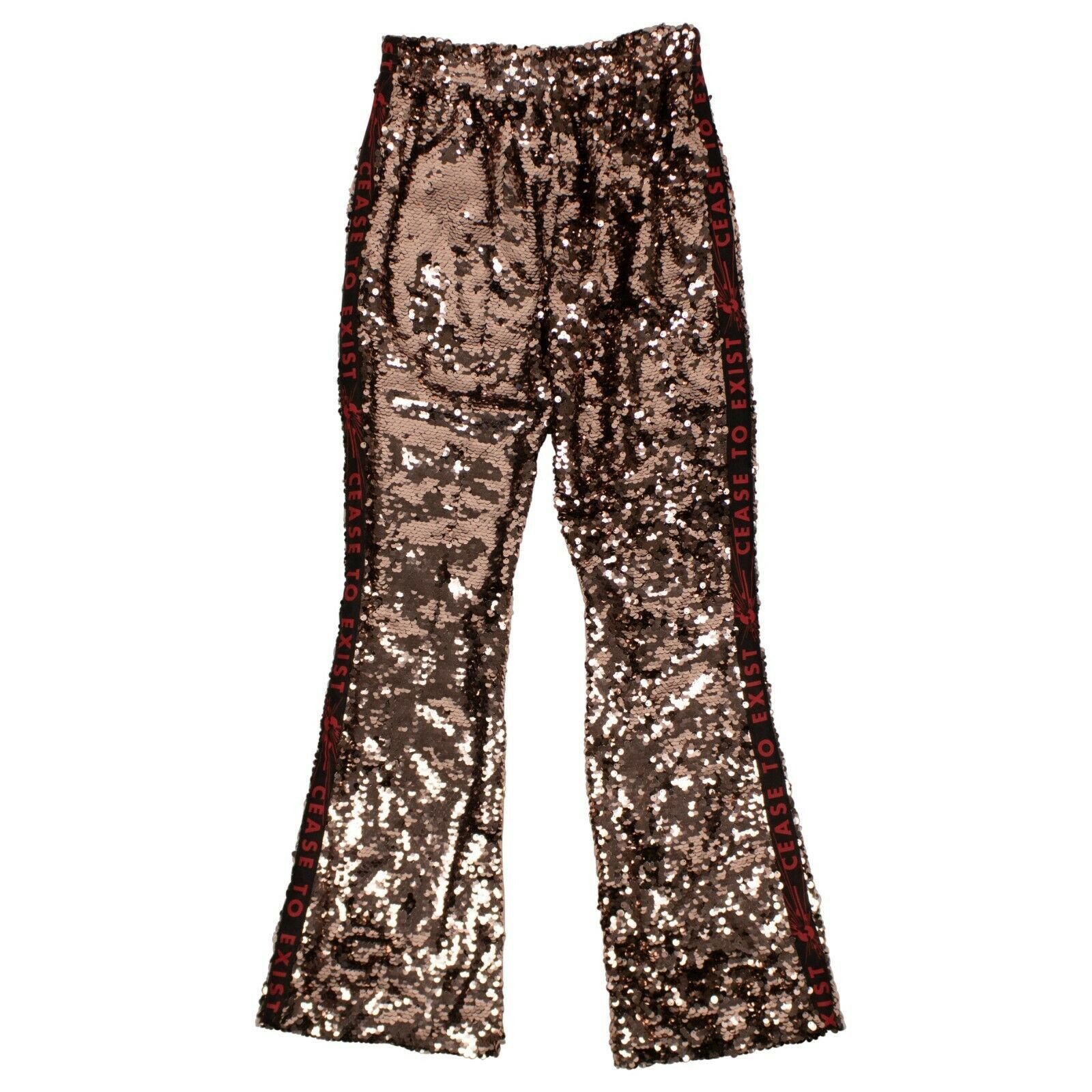 image of NWT Faith Connexion Copper Sequin Flared Pants Size S $1259, Women's