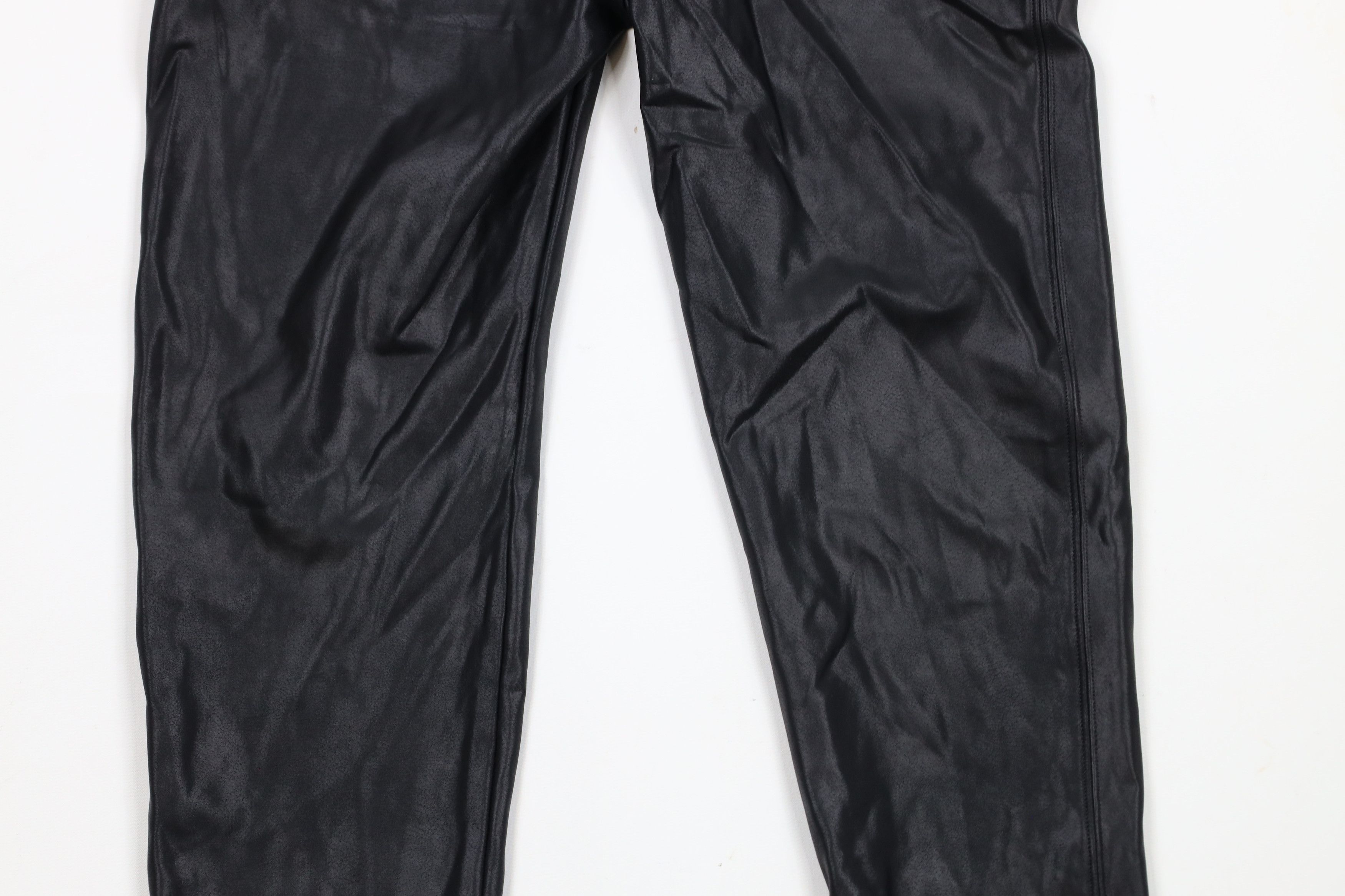 Spanx × Vintage Spanx Faux Leather Spandex Leggings Pants Black Shapewear Size 29" - 9 Thumbnail