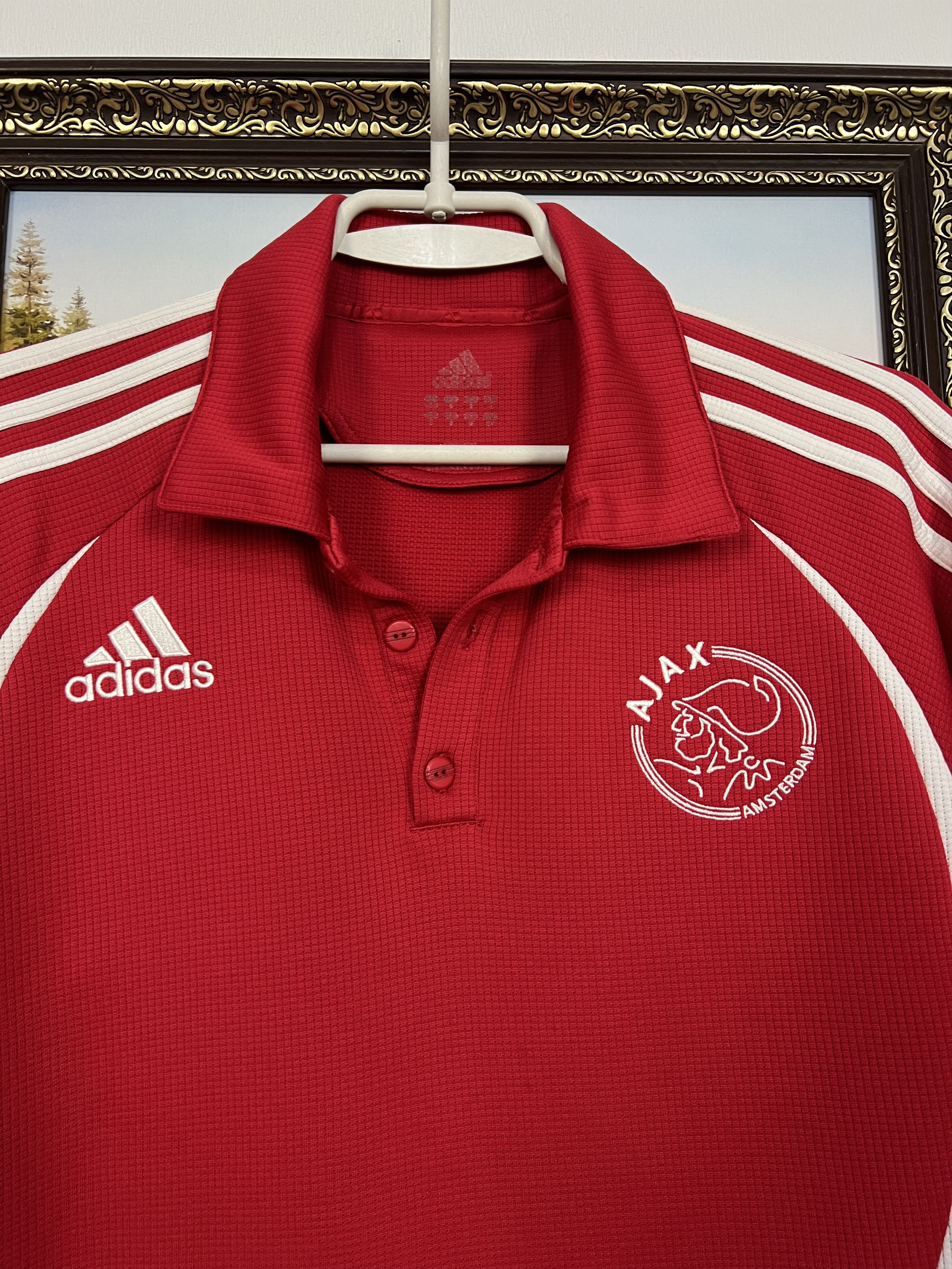 Adidas Vintage Adidas Ajax Amsterdam Football Train Shirt Polo Size US M / EU 48-50 / 2 - 3 Thumbnail