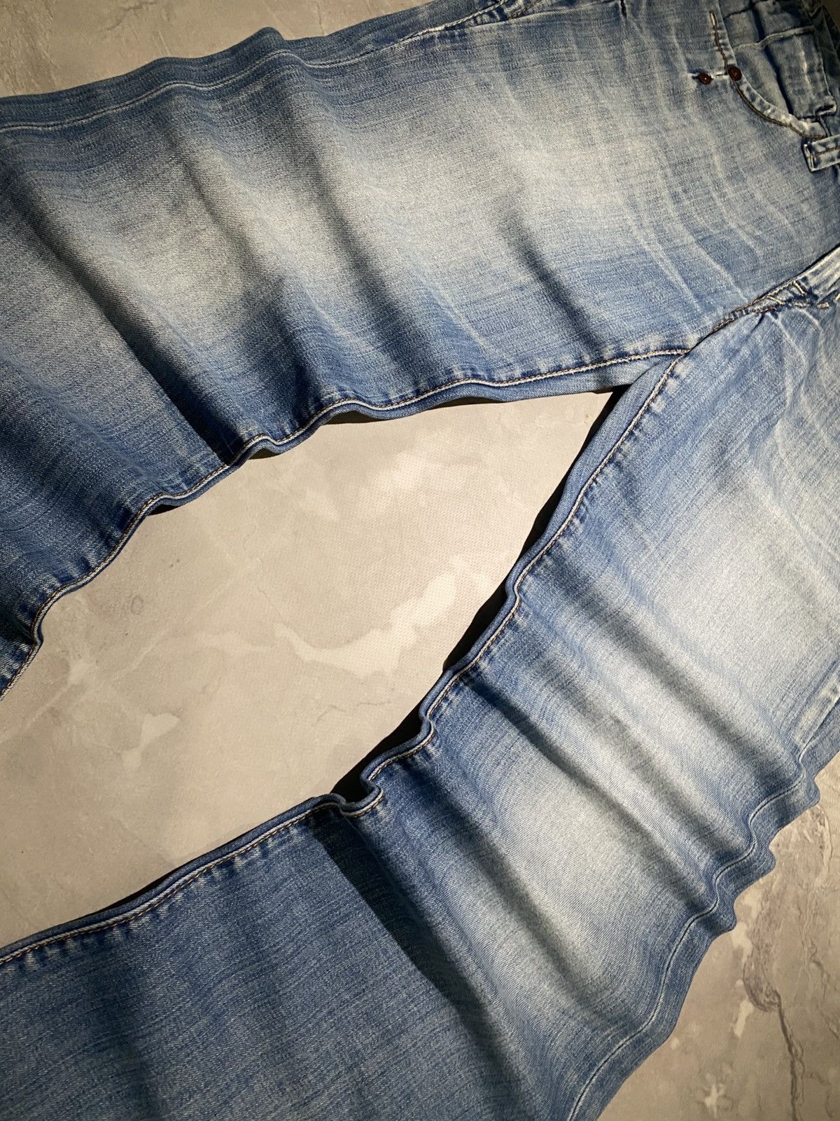 Japanese Brand Washed Archive Flared Jean Distressed Fade Grunge Core Size US 30 / EU 46 - 3 Thumbnail