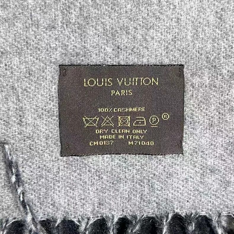 Louis Vuitton Louis Vuitton Black and white cashmere scarf Size ONE SIZE - 4 Thumbnail