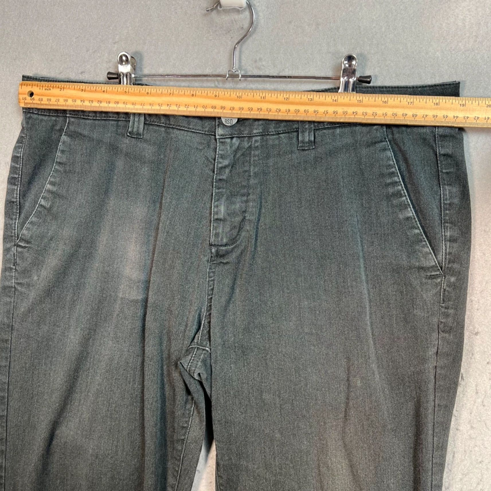 Rsq RSQ New York Slim Straight Chino Pants Mens 36 x 30 Dark Gray Cotton Blend Size US 36 / EU 52 - 5 Thumbnail