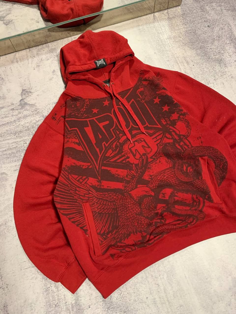 Tapout Hoodie Tapout Overprint Y2k Very Rare Baggy Fit Size US XL / EU 56 / 4 - 3 Thumbnail