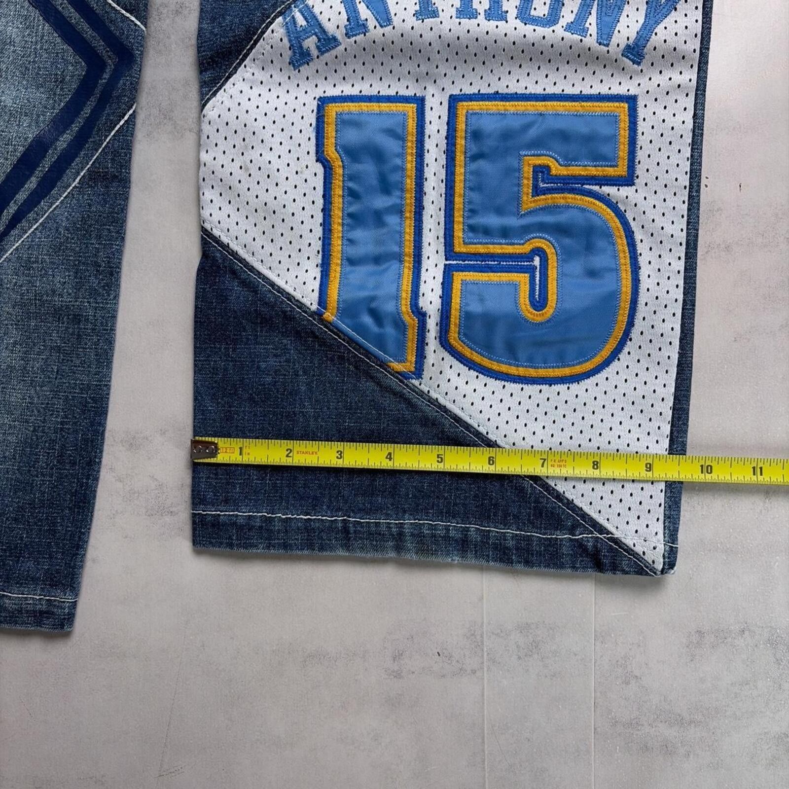 NBA Vintage Link NBA UNK Denver Nuggets Anthony 15 Baggy Jeans Size US 34 / EU 50 - 8 Thumbnail