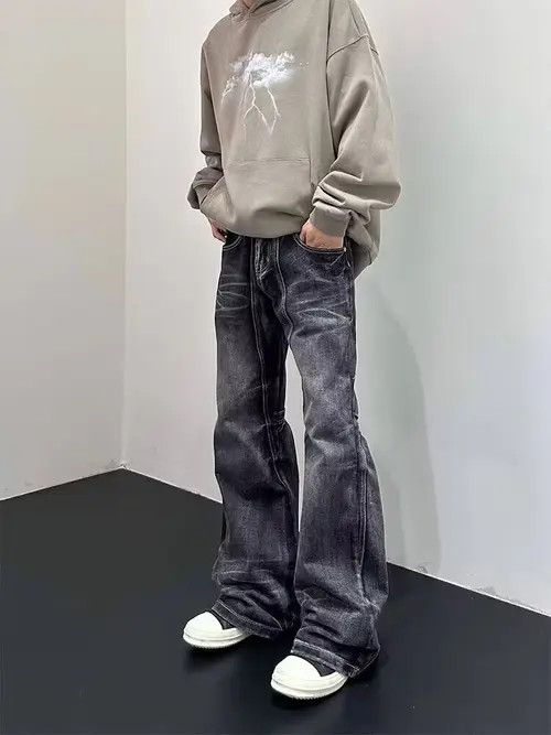 VIBE Vintage washed lightning texture rare jeans Size US 34 / EU 50 - 1 Thumbnail