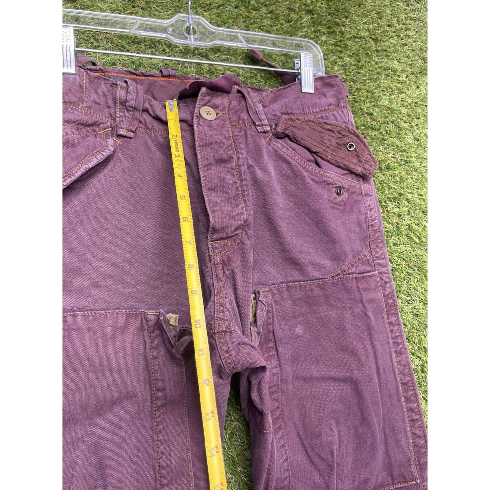 Gap VINTAGE Gap 1969 Pants Carpenter Straight Jeans 90s Purple Mens 33x32 Canvas Cotton Relaxed Hipster Workwear Casual Size US 33 - 6 Thumbnail