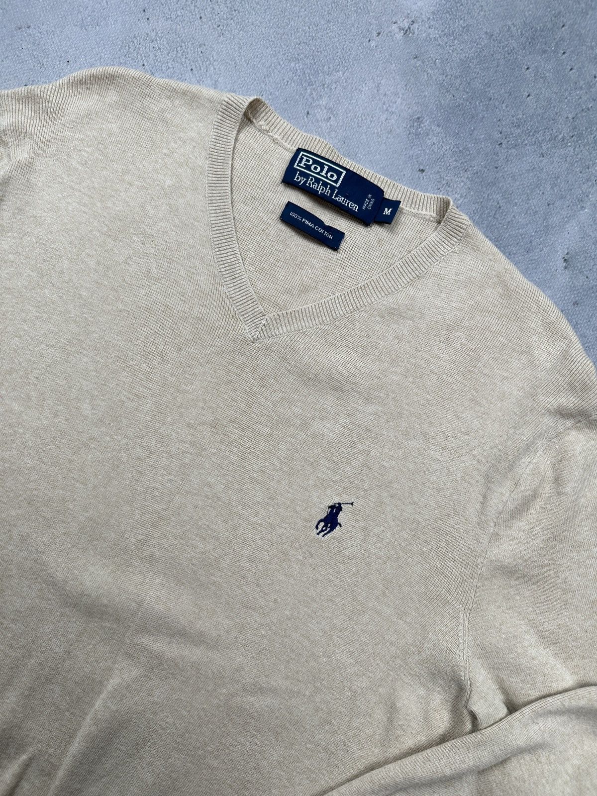 Polo Ralph Lauren Vintage Polo Ralph Lauren V-Neck Sweater Small Logo Pony y2k Size US M / EU 48-50 / 2 - 1 Thumbnail