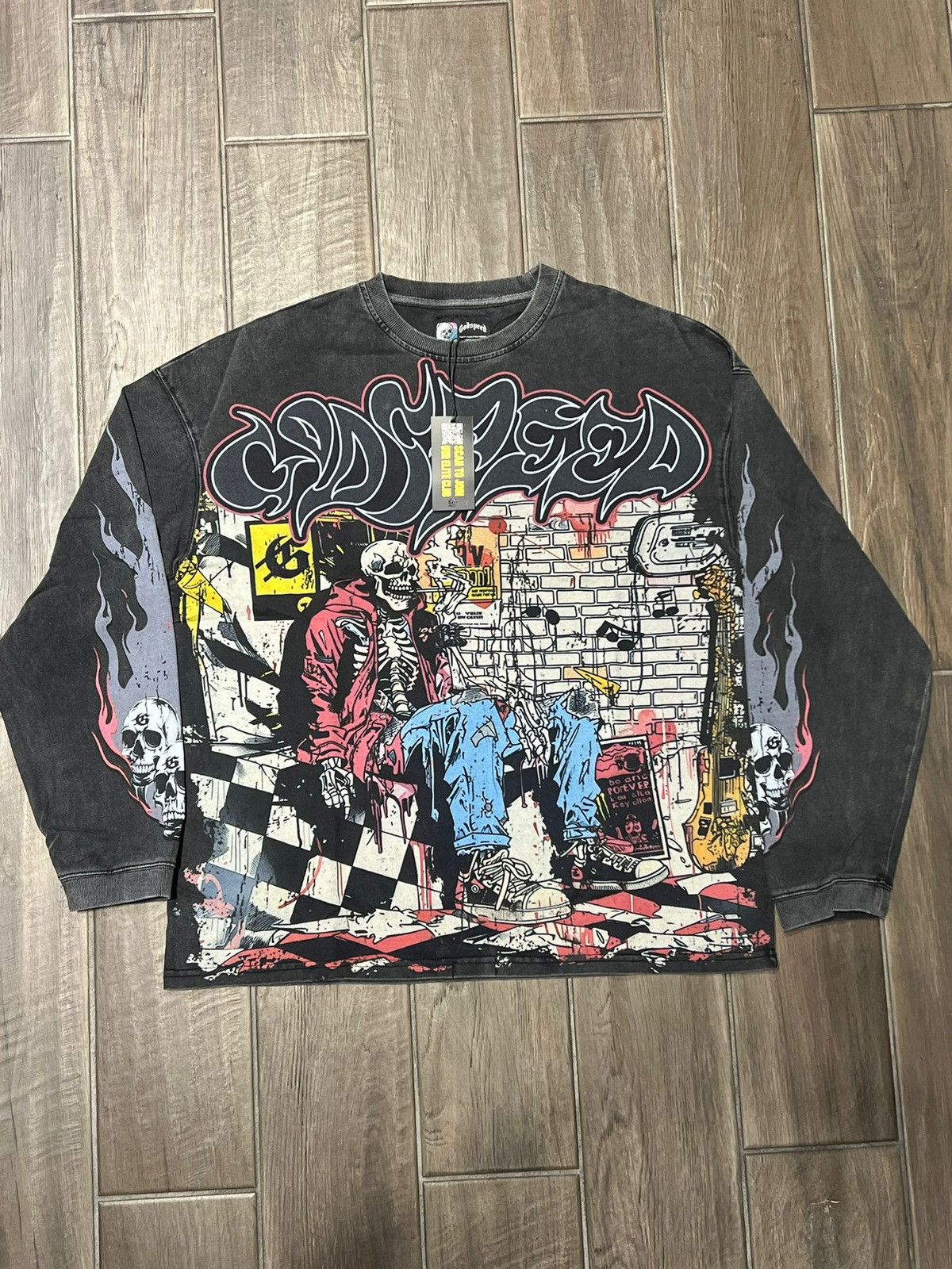 Godspeed GODSPEED STONER LONG SLEEVE GREY WASH Size US L / EU 52-54 / 3 - 1 Thumbnail