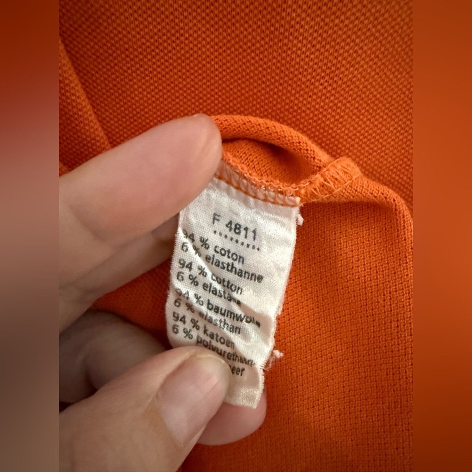 Lacoste Lacoste Sleeveless Polo Shirt Orange Cotton Piqué Size 40 Size M / US 6-8 / IT 42-44 - 4 Thumbnail