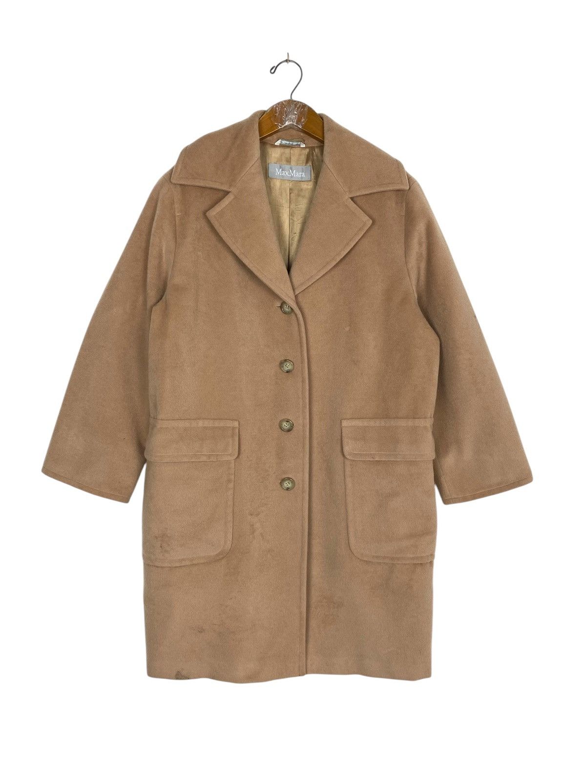 Max Mara Rare‼️ Max Mara Virgin Wool Double Collar Coat Made in Italy Size L / US 10 / IT 46 - 1 Thumbnail