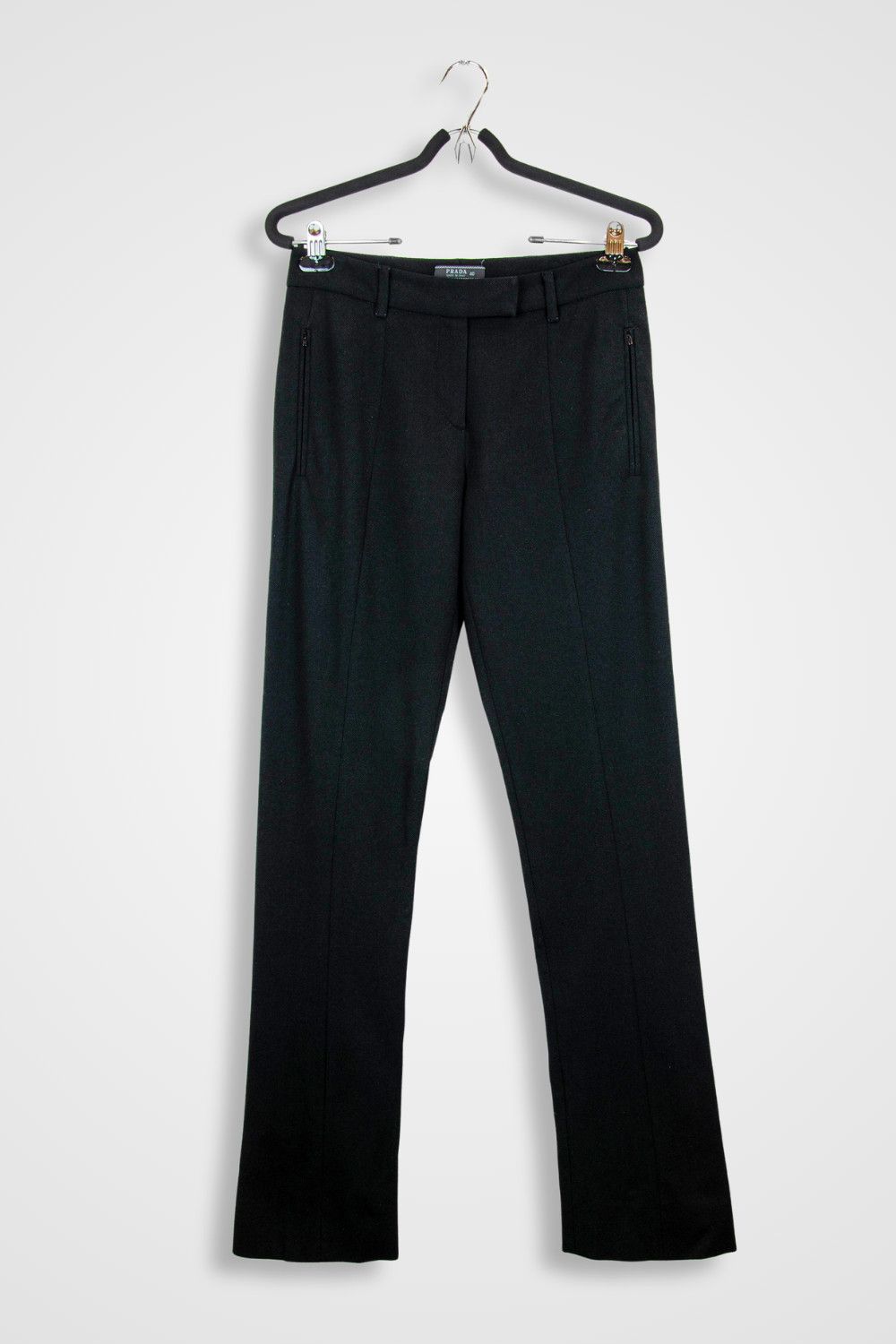 Prada Prada Wool Zip Hem Trousers – Size IT 40 Size 27" / US 4 / IT 40 - 1 Thumbnail