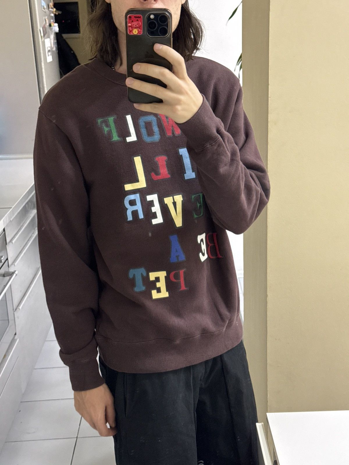 Undercover Fw24 Undercover Tolno Slogan Sweatshirt(Burg/L) Size US L / EU 52-54 / 3 - 4 Thumbnail