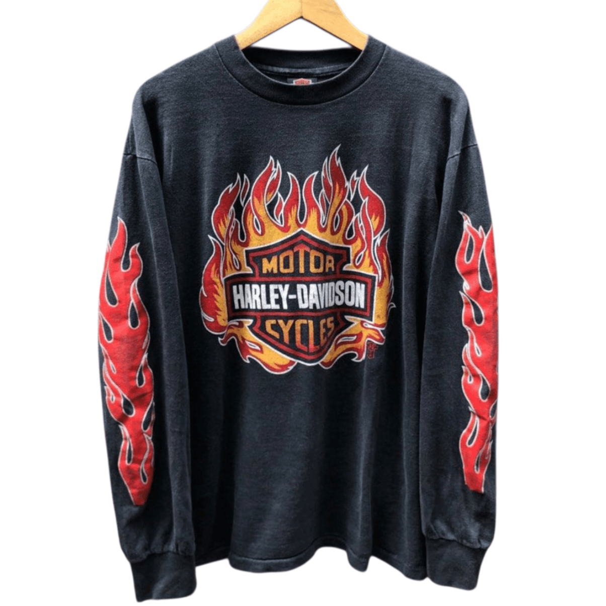 Harley Davidson Harley-Davidson red flame Big Logo Size US XL / EU 56 / 4 - 1 Thumbnail