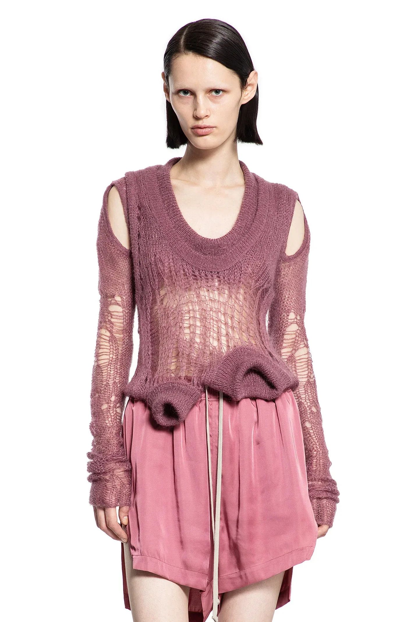 Rick Owens o1y0126 Crewneck Sweater in Antique Rose Size S / US 4 / IT 40 - 1 Thumbnail