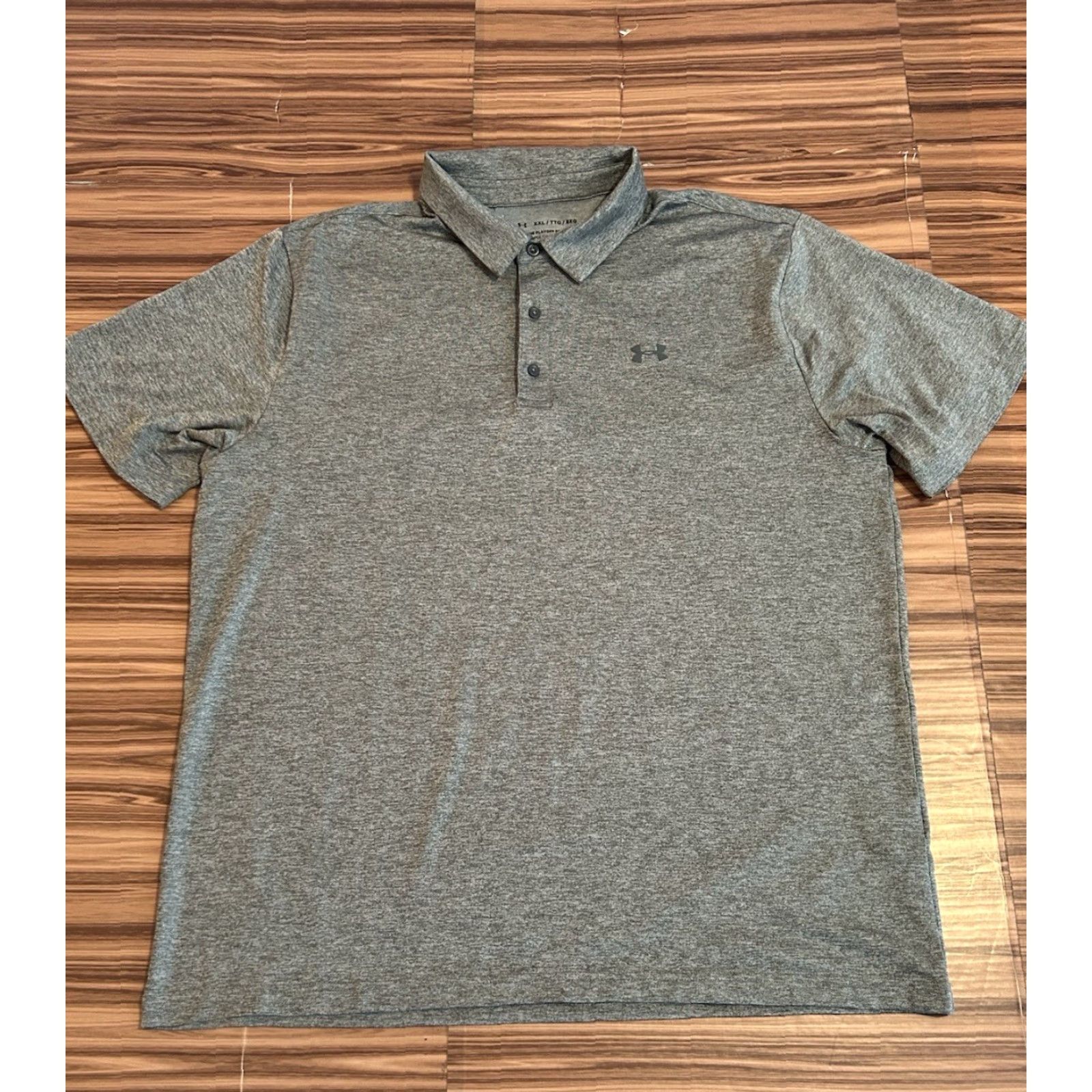 Under Armour Under Armour The Playoff Polo Shirt Mens 2XL Short Sleeve Gray Polo Golf Shirt Size US XXL / EU 58 / 5 - 2 Thumbnail
