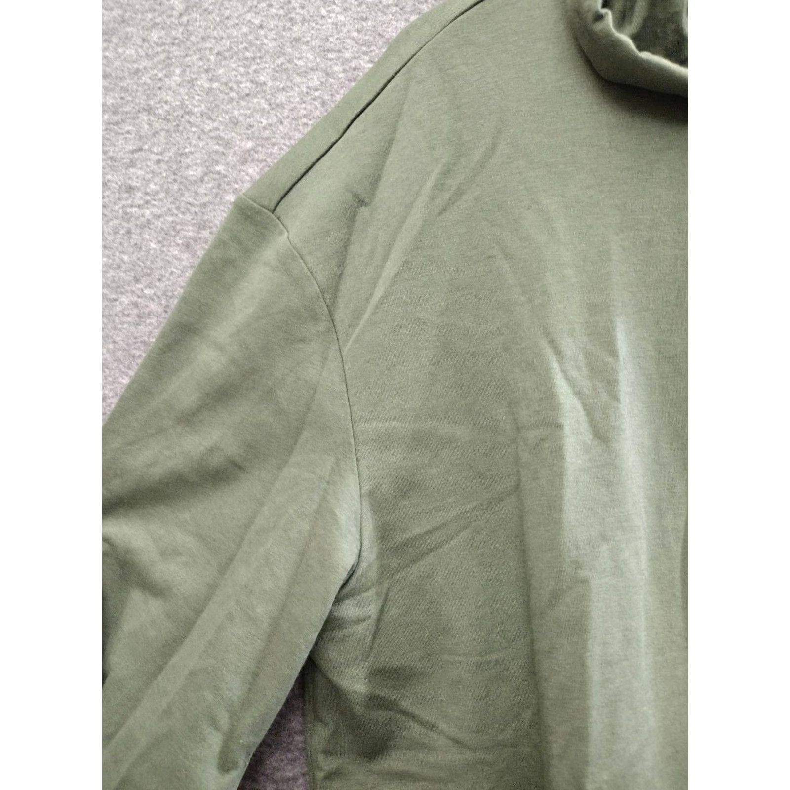 Shein SHEIN Hooded Kangaroo Pockets Sweatshirt Women's Green L Shirt Size L / US 10 / IT 46 - 6 Thumbnail