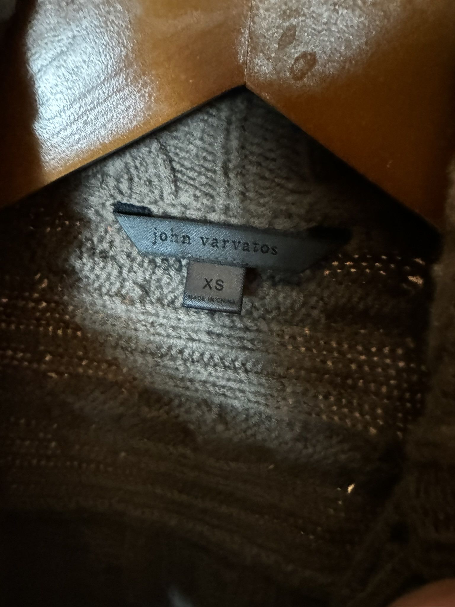 John Varvatos $898 JOHN VARVATOS Resin Coated Zip Sweater (sz. XS/S) Size US S / EU 44-46 / 1 - 4 Thumbnail