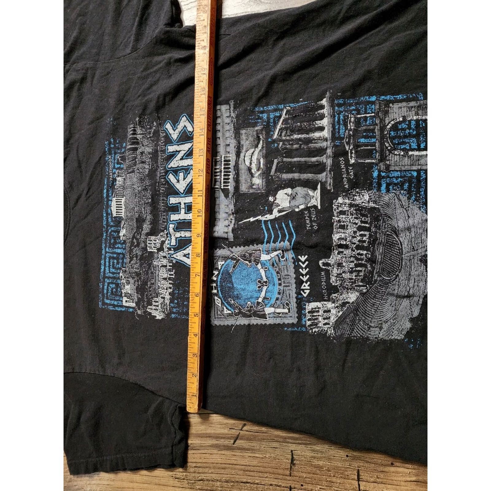 Vintage VINTAGE Athens Parthenon Greece Acropolis T Shirt Mens XL Black Cotton Short Sleeve Crew Neck Unisex Adults Travel Souvenir Pattern: Solid Size US XL / EU 56 / 4 - 3 Thumbnail