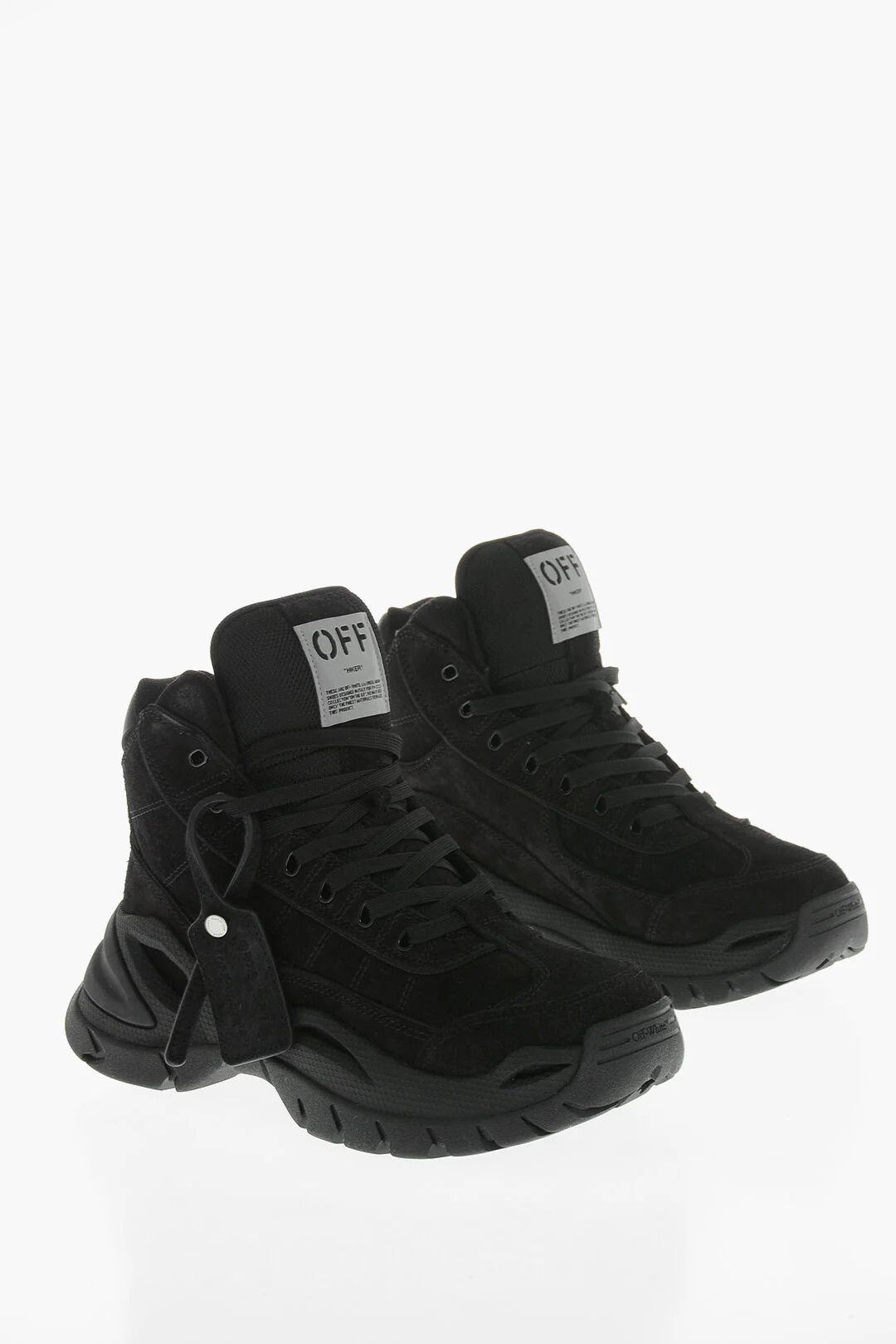 Off-White og1mm0426 Suede & Fabric Hiking Sneakers in Black Size US 7 / EU 40 - 3 Thumbnail