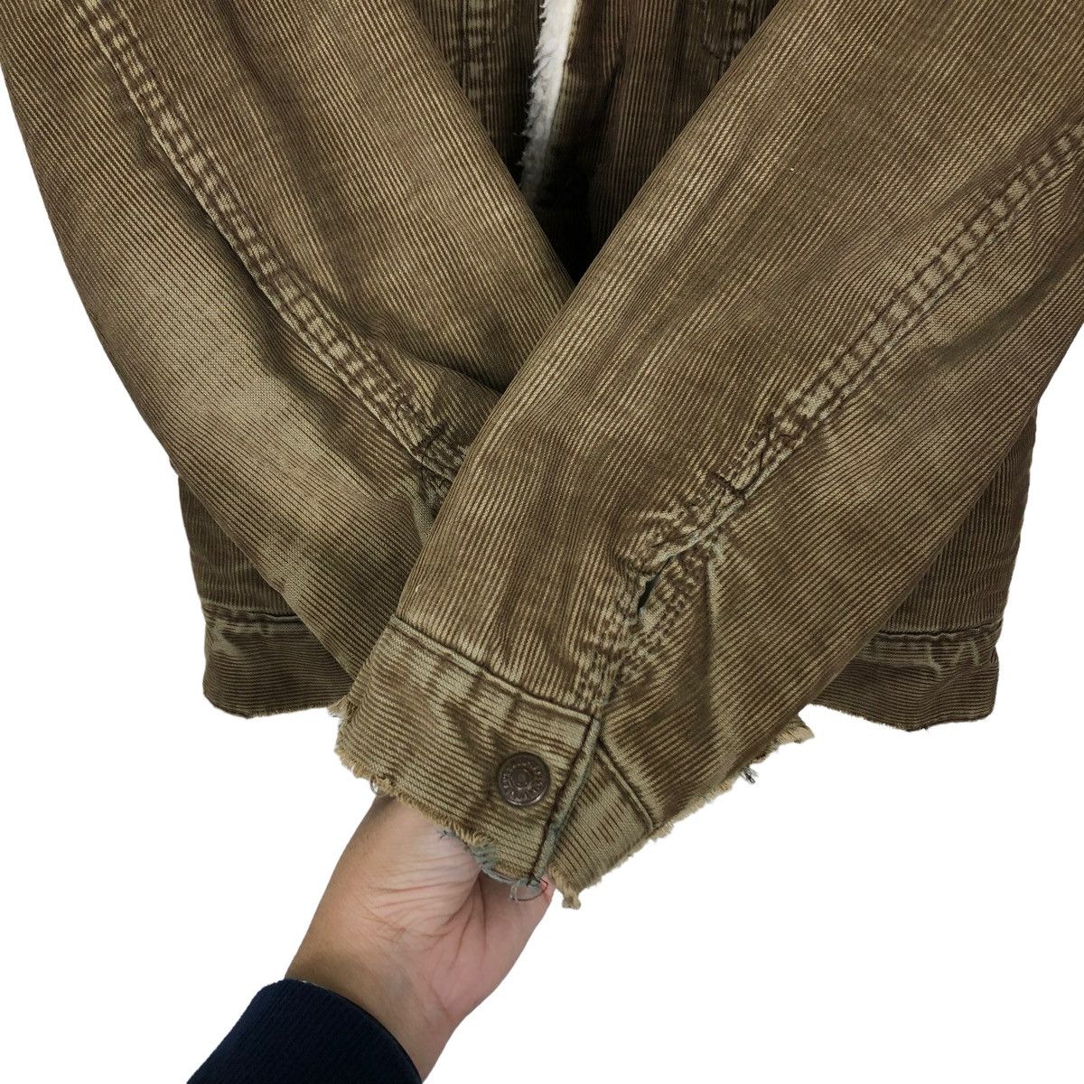 Levi's 🔥90’s VINTAGE LEVI’S TRUCKER SHERPA LINING CORDUROY Size US S / EU 44-46 / 1 - 12 Thumbnail