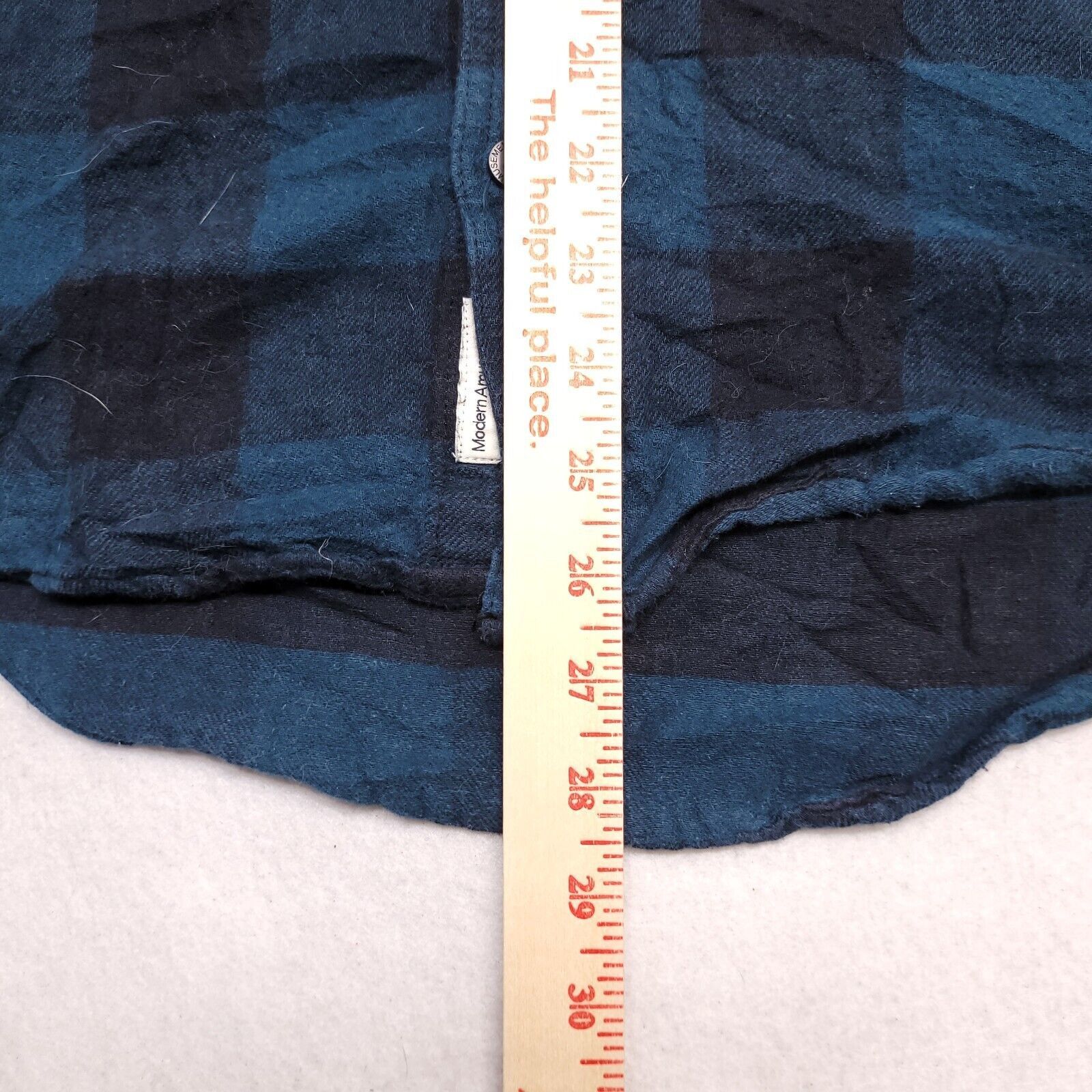 Modern Amusement Modern Amusement Long Sleeve Hoodie Mens Size M Blue Plaid Size US M / EU 48-50 / 2 - 8 Thumbnail