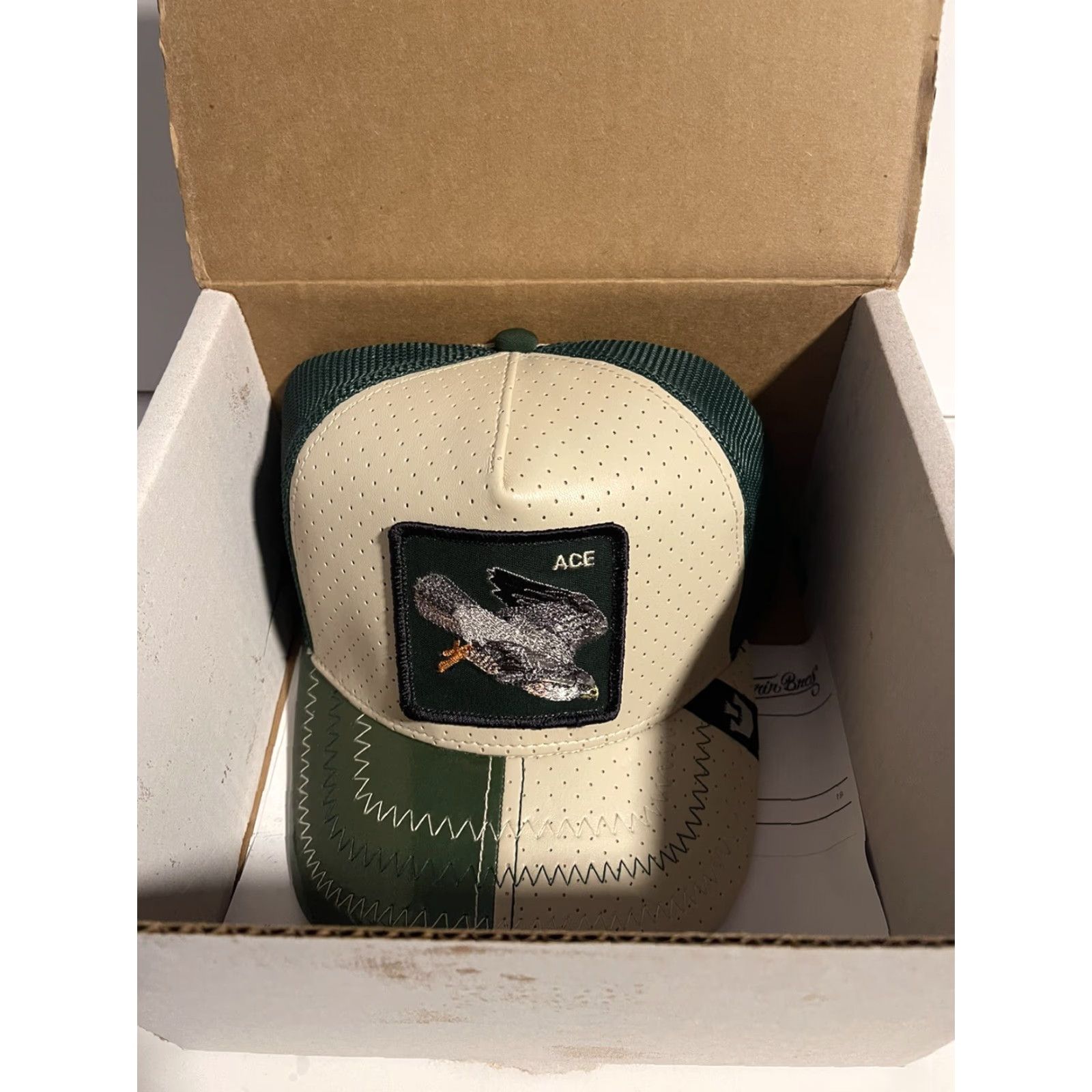 Goorin Bros. Goorin Bros The Farm Trucker Hat ACE FIVE DOWN Peregrine falcon Friday Drop BIRD Beige Adjustable Men Hat Size ONE SIZE - 6 Thumbnail