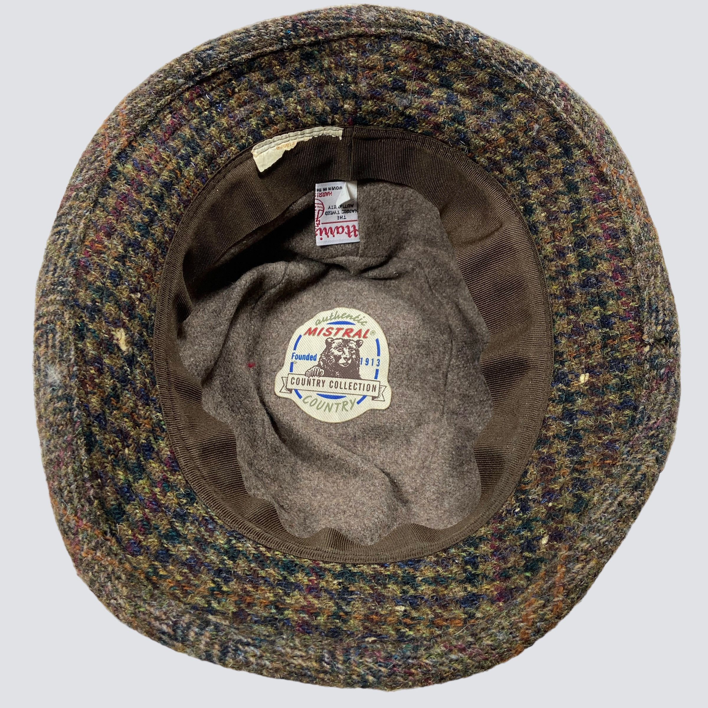 Harris Tweed 1980s HARRIS TWEED ARCHIVE PATCHWORK BUCKLE HAT - № 4137 Size ONE SIZE - 6 Thumbnail