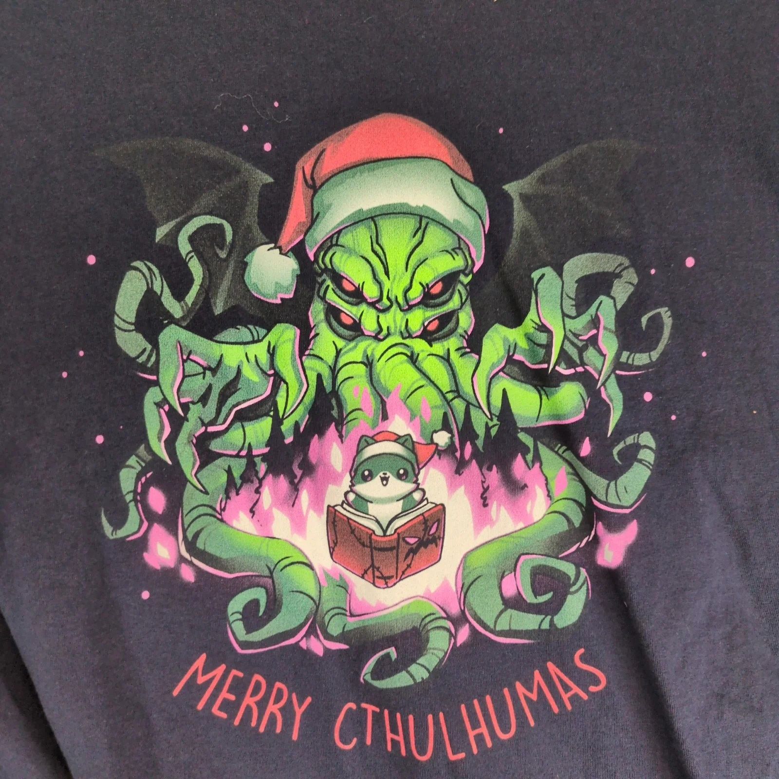 Other TeeTurtle Merry Cthulhumas Men's XL T-Shirt Christmas Cat Size US XL / EU 56 / 4 - 3 Thumbnail