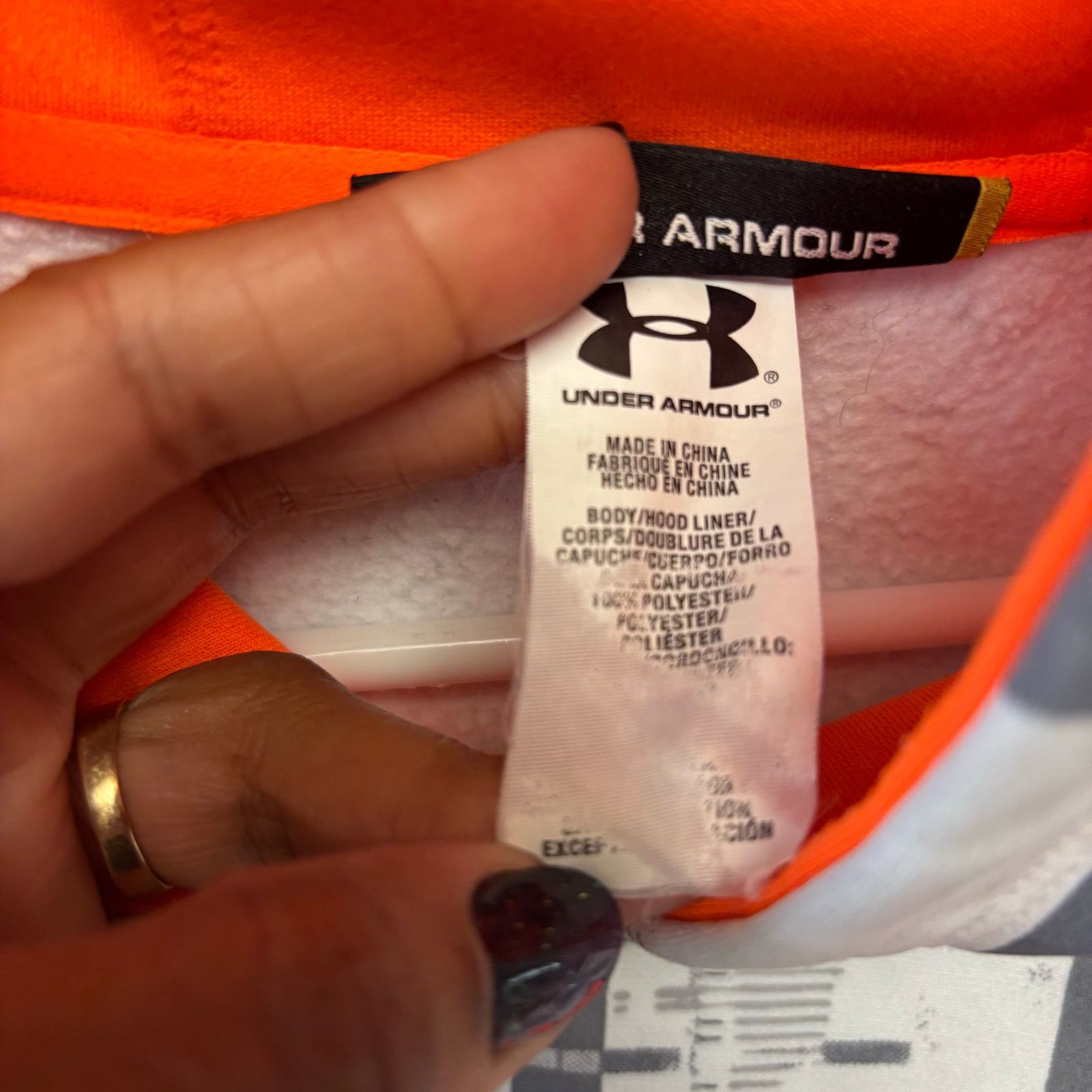 Under Armour Under Armour Hoodie XL Gray Orange Logo Athletic Pullover Size US XL / EU 56 / 4 - 13 Thumbnail