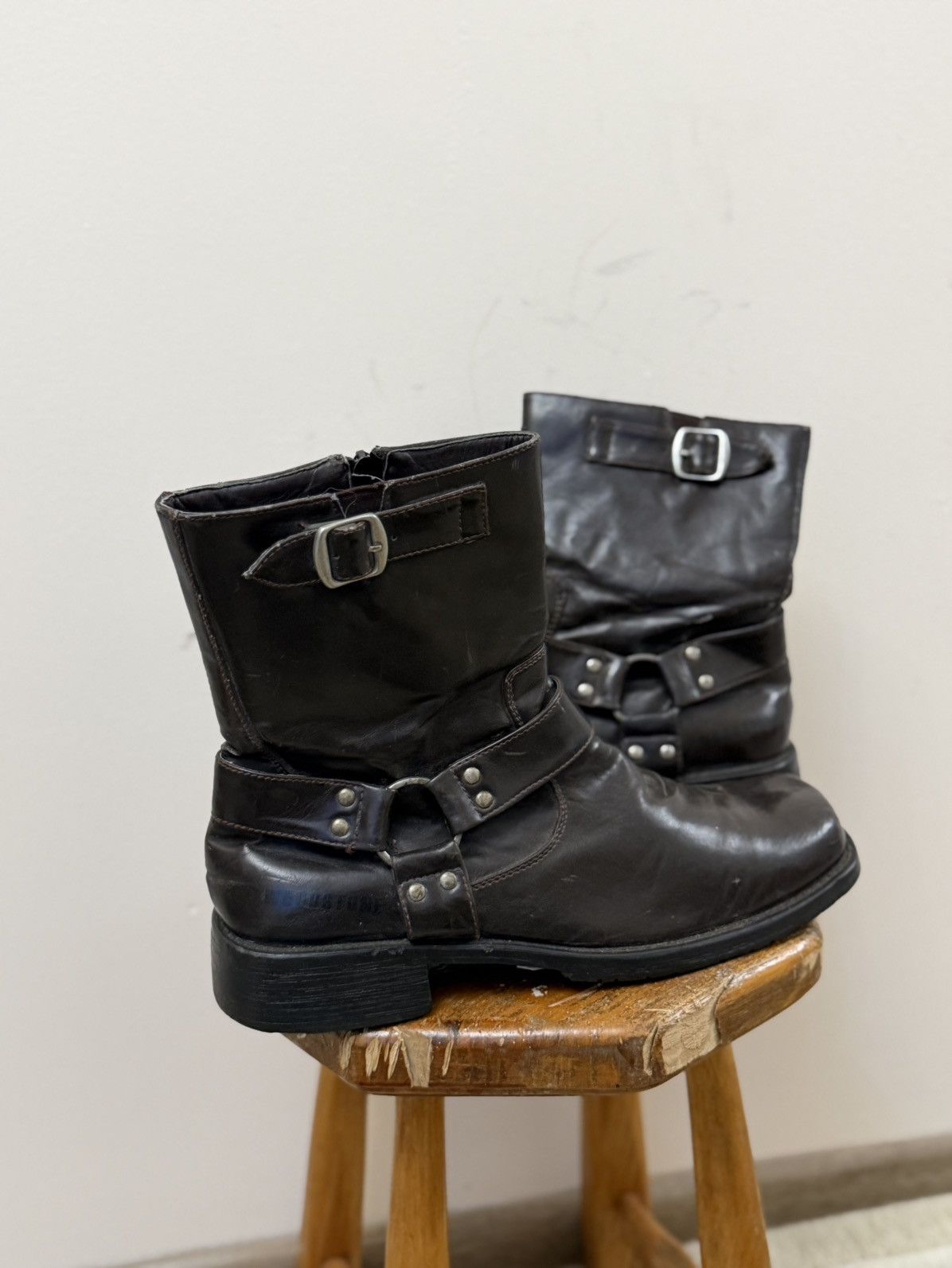 Vintage Vintage Leather Guidi Vibe Cowboy Ankle Avant-Garde Boots Size US 9 / EU 42 - 3 Thumbnail