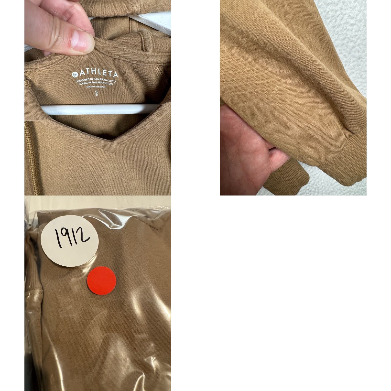 Athleta Athleta Hoodie Womens Small Brown Plain Stretch Performance Pullover Size S / US 4 / IT 40 - 9 Thumbnail