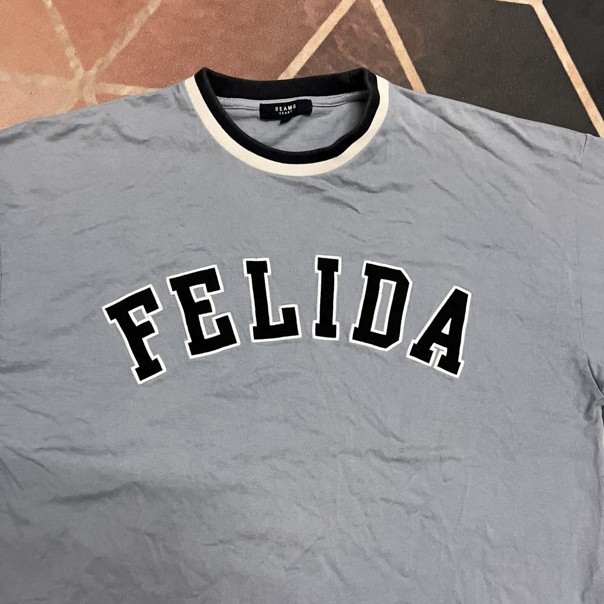 Beams Japan FELIDA embroidered logo by Beams Japan Japanese Brand Tee Size US L / EU 52-54 / 3 - 3 Thumbnail