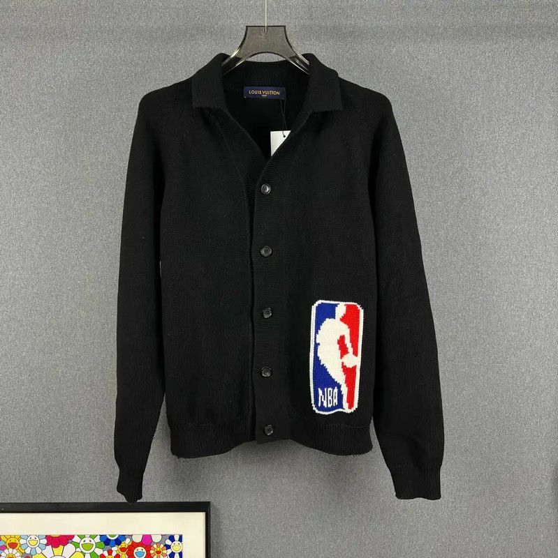 Louis Vuitton Louis Vuitton Black Cardigan with NBA Patch 0089 Size US M / EU 48-50 / 2 - 1 Thumbnail