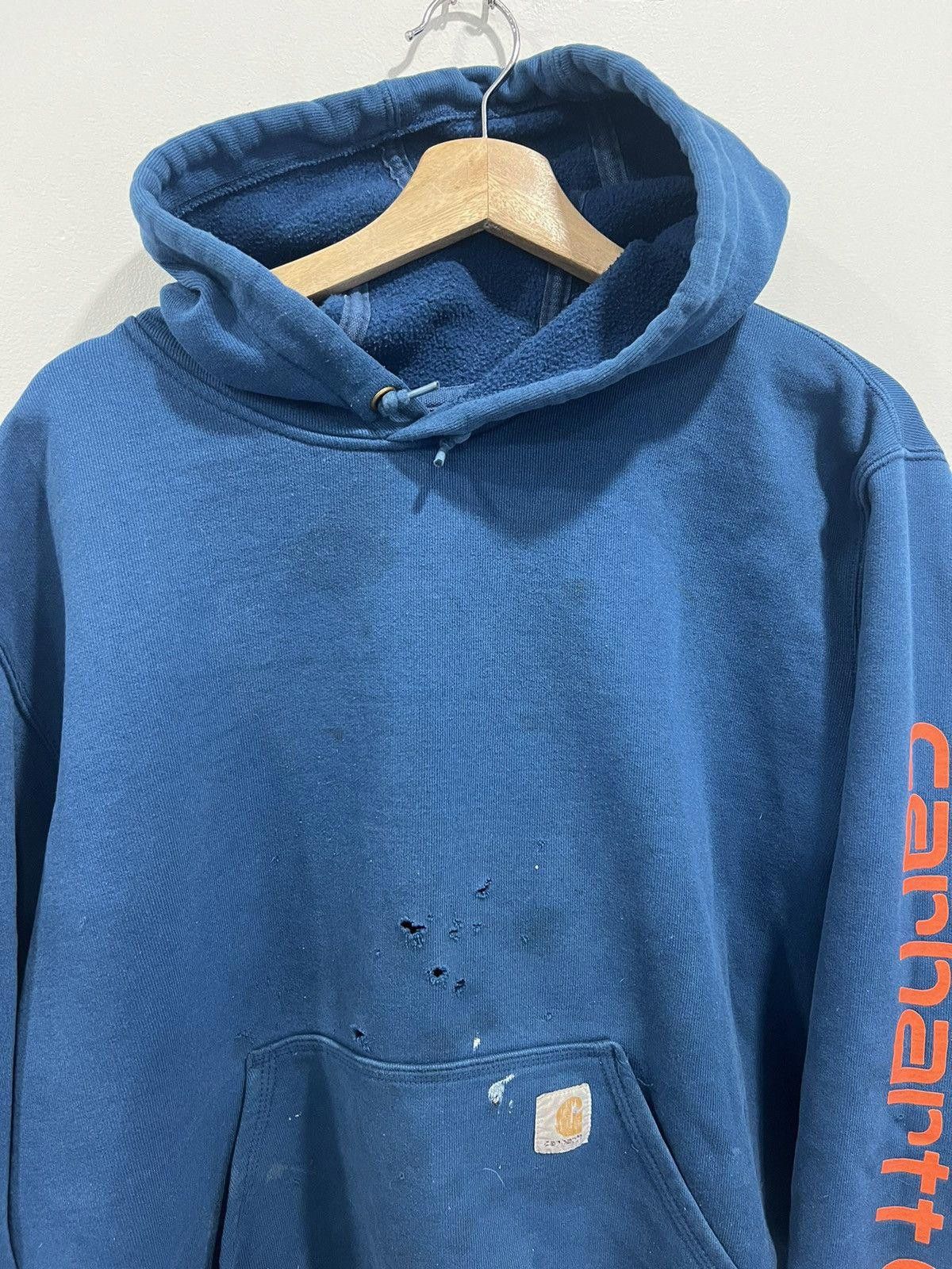 Vintage Vintage Carhartt Hoodie spellout thrashed Size US M / EU 48-50 / 2 - 3 Thumbnail