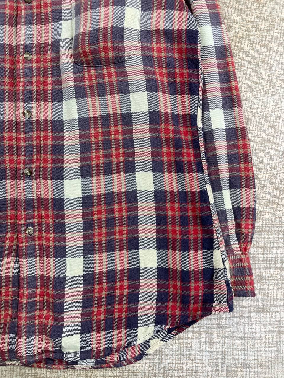 Vintage × Woolrich Woolen Mills Vintage Woolrich Single Pocket Red Plaid Button Ups Shirt Size US L / EU 52-54 / 3 - 5 Thumbnail