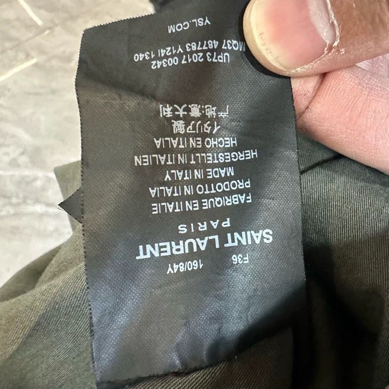 Saint Laurent Paris Saint Laurent Paris YSL Green Hooded Jacket Size 36-2506 Size US S / EU 44-46 / 1 - 4 Thumbnail