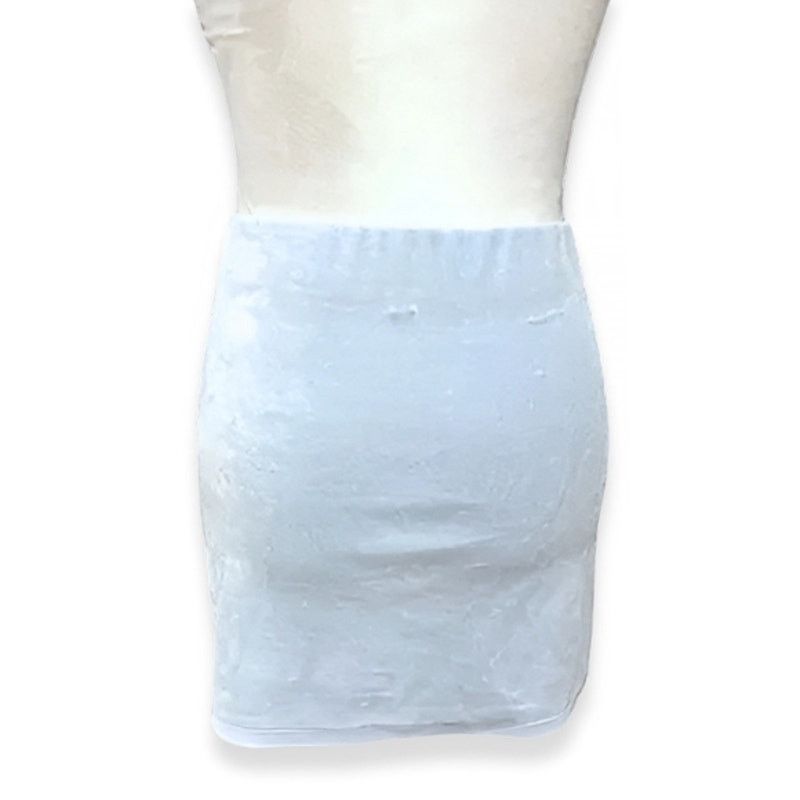 Other Elodie Mini Pull On Skirt Bodycon Velour Light Blue W S NWOT Size 26" / US 2 / IT 38 - 4 Thumbnail