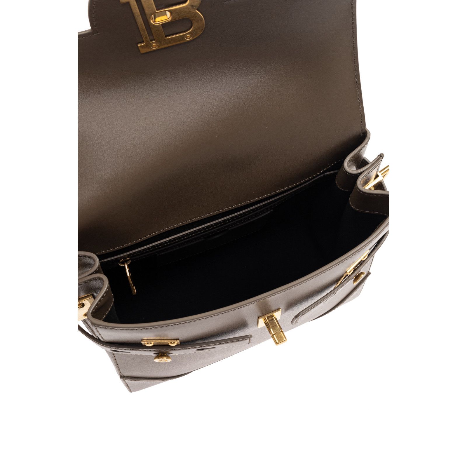 Balmain BALMAIN B-Buzz 23 Green Leather Top Handle Bag New & Authent Size ONE SIZE - 4 Thumbnail