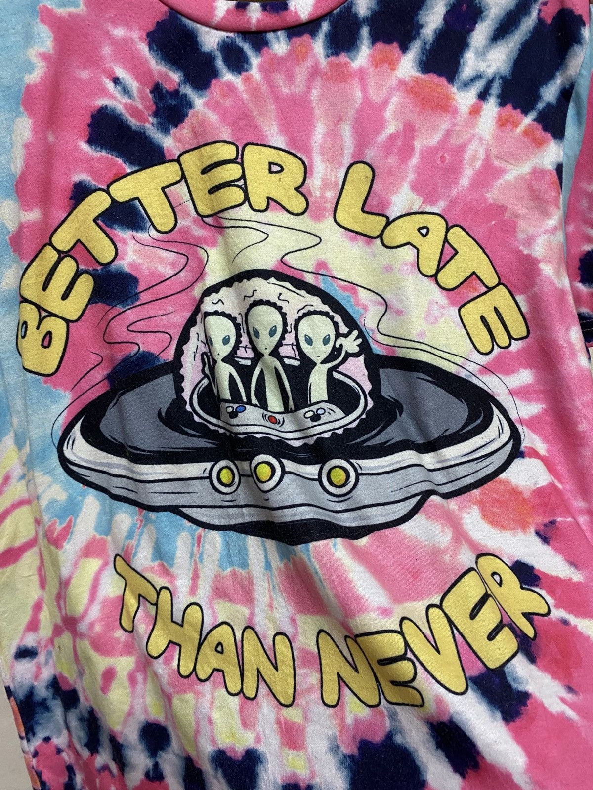 The Unbranded Brand Better Late Alien Tye Dye Crewneck Tee Size US M / EU 48-50 / 2 - 4 Thumbnail
