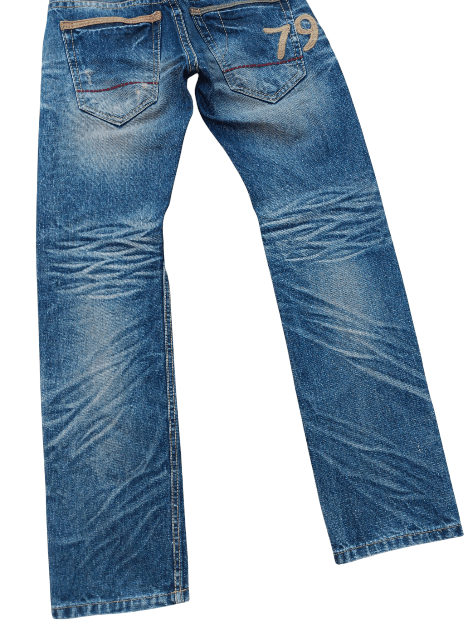 Japanese Brand Lolita 79 Jeans Distress Faded Blue Denim Size US 30 / EU 46 - 3 Thumbnail